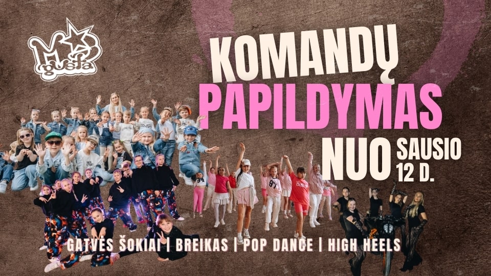 sokiu studija Megusta, sokiai Kaune, sokiai vaikams, sokiai paaugliams